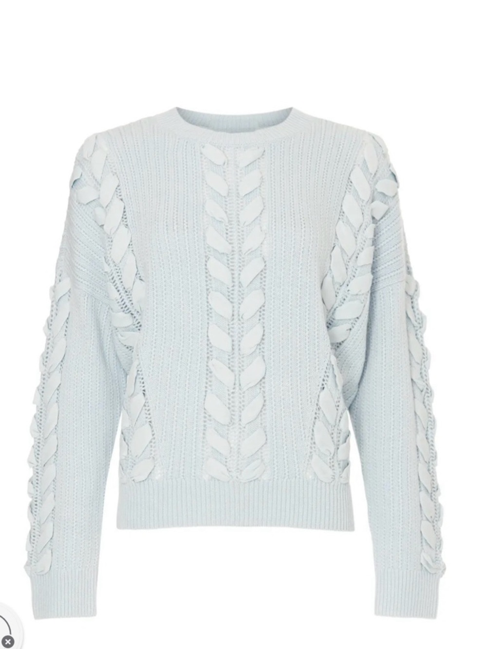 Club Monaco Pale Blue Ribbed Crewneck Sweater